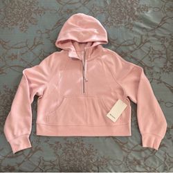 Lululemon Scuba Oversized Half Zip Hoodie Flush Pink Women Size Medium/Large