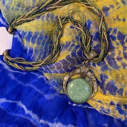 Beautiful necklace with multicolored beads