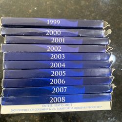 50 State Quarter Full Proof Sets (10 ) - 1999 to 2009