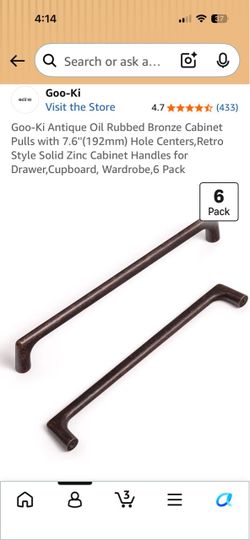Cabinet and drawer handles (6)