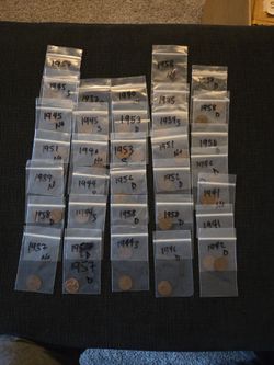 Bulk Lot of 30+ Lincoln Wheat Pennies – 1930s–1950s Dates & Mint Marks