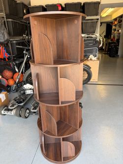 Revolving Wooden Bookshelf