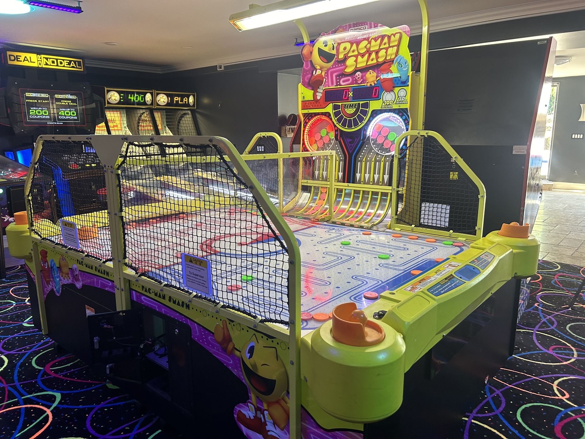 Namco Pacman Smash Air Hockey Arcade