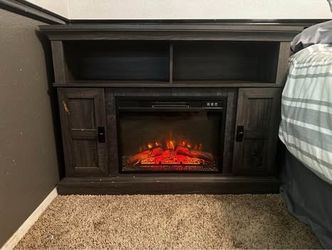 Fireplace TV stand with remote control