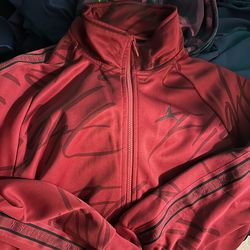 Nike Air Jordan Flight Track Suit Set (Jacket + Pants) Red/Black – Clean