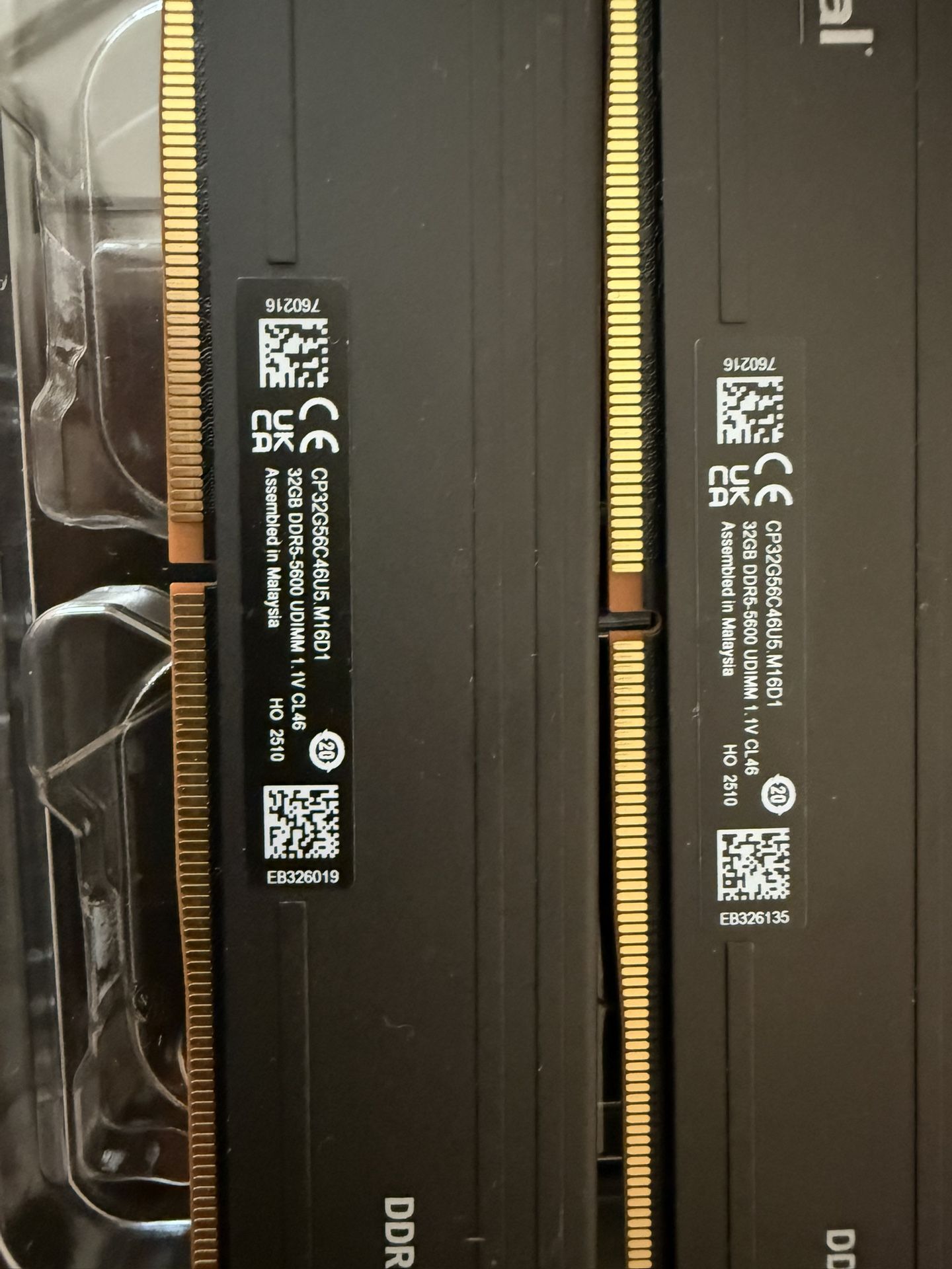2x32gb DDR5 Crucial Pro Ram