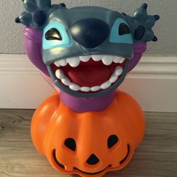 Disney Stitch In Pumpkin Halloween 17 Inch Blow Mold