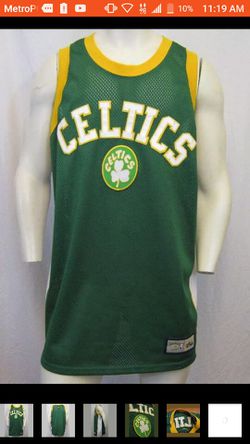 RARE TRUE VINTAGE NBA HWC BOSTON  CELTICS JERSEY USA MADE SZ XL ADULT