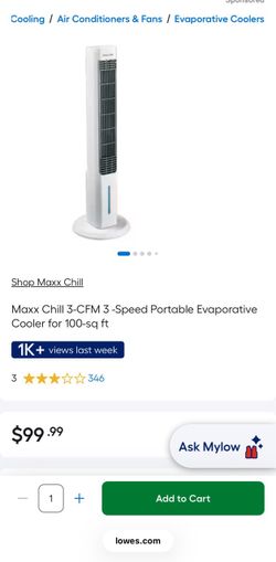 Maxx Chill Portable Evaporative Tower Cooler