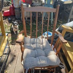 Glider Rocker Solid Wooden Needs New Cushions Only 