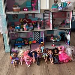LOL Surprise Doll House And Dolls