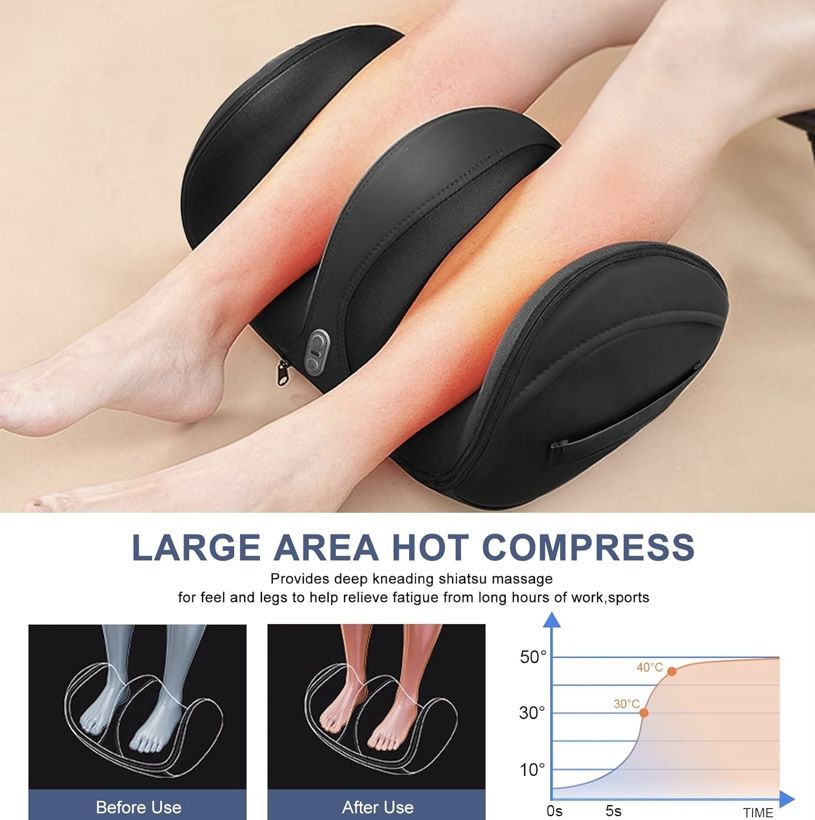 Heat - Shiatsu Foot Massager,Deep Tissue Feet & Calf Massager