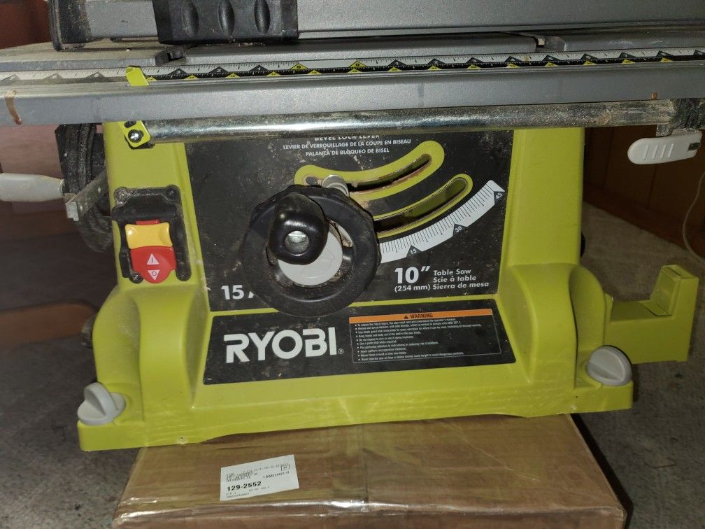 RYOBI 15 Amp 10 in. Table Saw with Folding Stand.