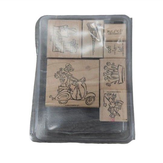 2004 Stampin Up Paris in the Spring Rubber Stamp Set