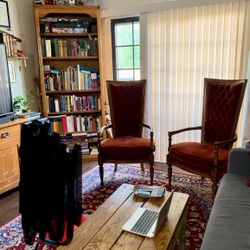 Vintage High-Back Accent Chairs 