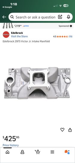 Edelbrock 2975 Victor Jr Intake Manifold