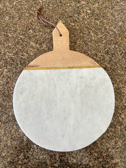 World Market Marble and Wood Tray
