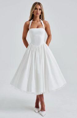 Baby Boo Cressida Midi Dress Ivory Size Large