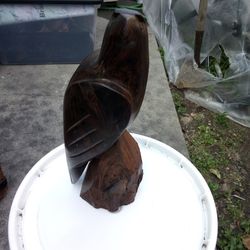 Wood eagle carvings