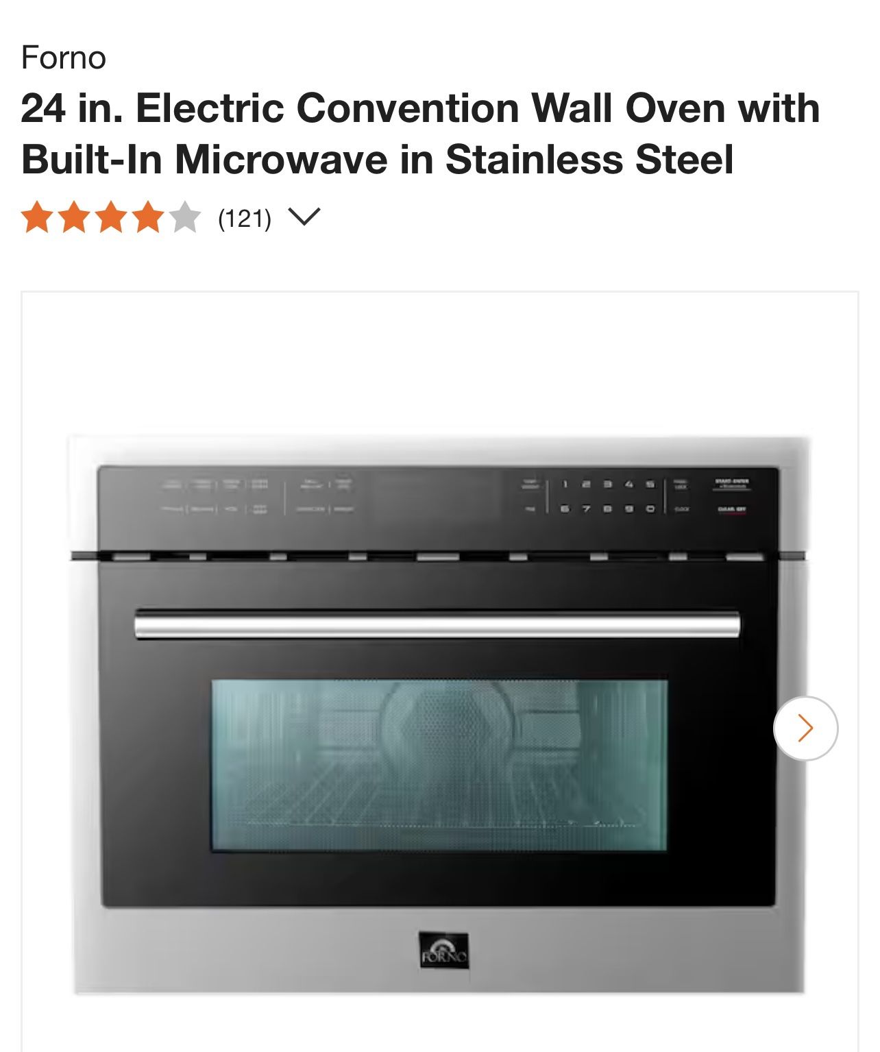 24 in Forno Built In Microwave