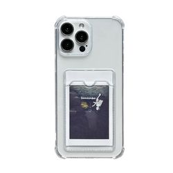 Transparent Phone Case For iPhone 13/14 With Debit Card & ID Holder