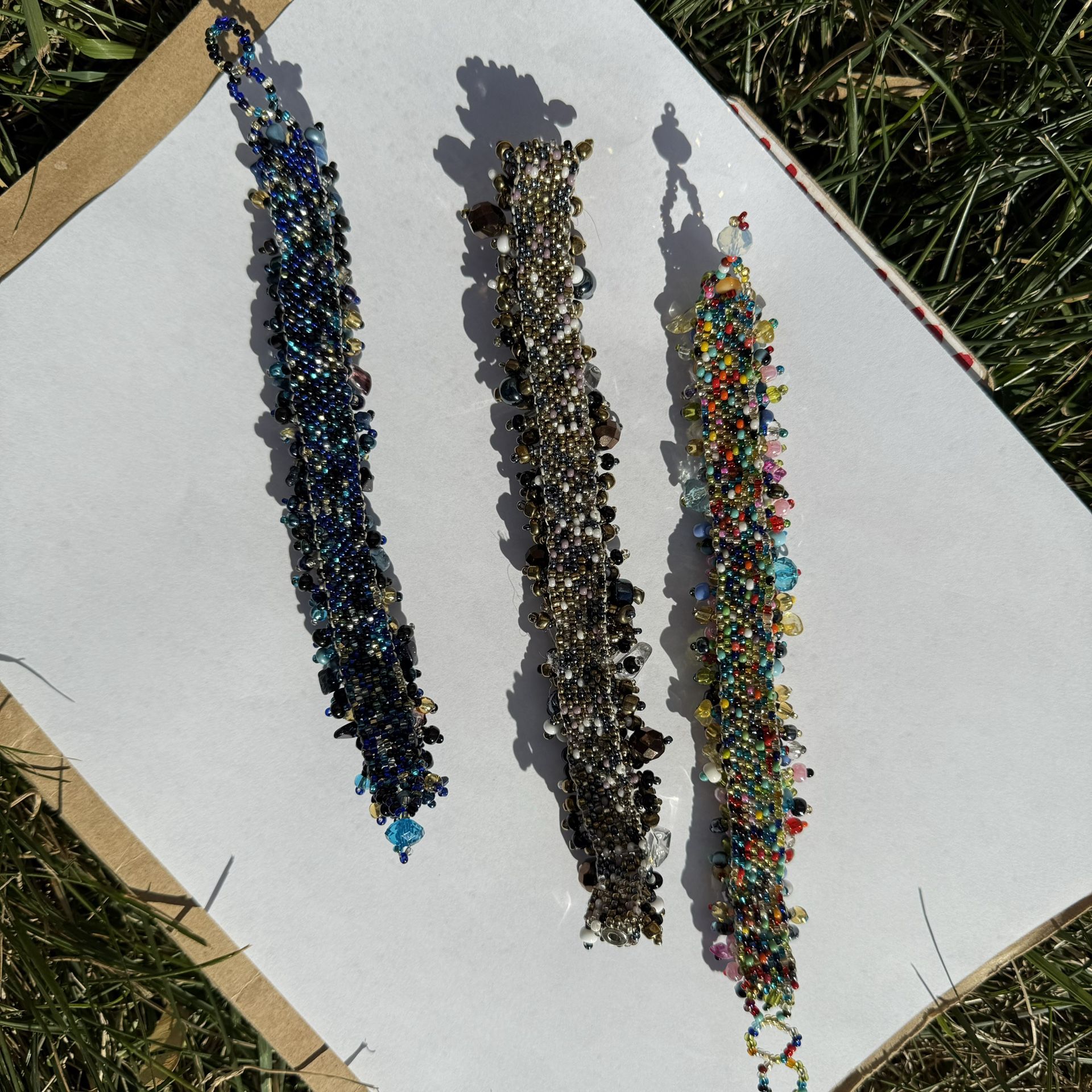 Moving Sale! Multicolored Hand Beaded Bracelets