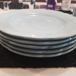 Ballard Designs Primivere Pale Blue Scalloped Dishes