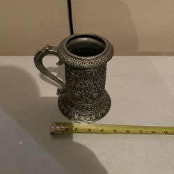 Vintage Pewter Beer Mug 