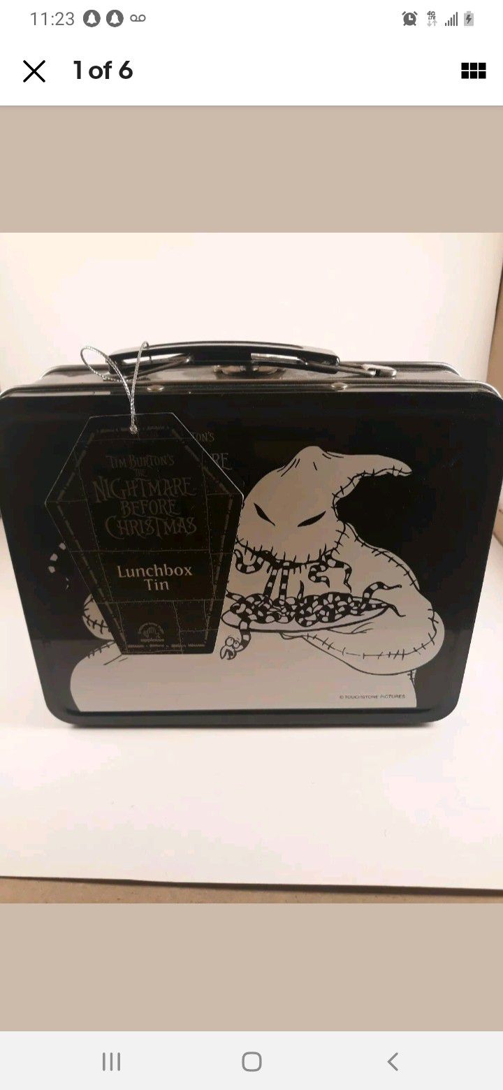 the nightmare before christmas boggie man tin lunchbox NEW