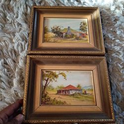 2 small Trengove signed paintings