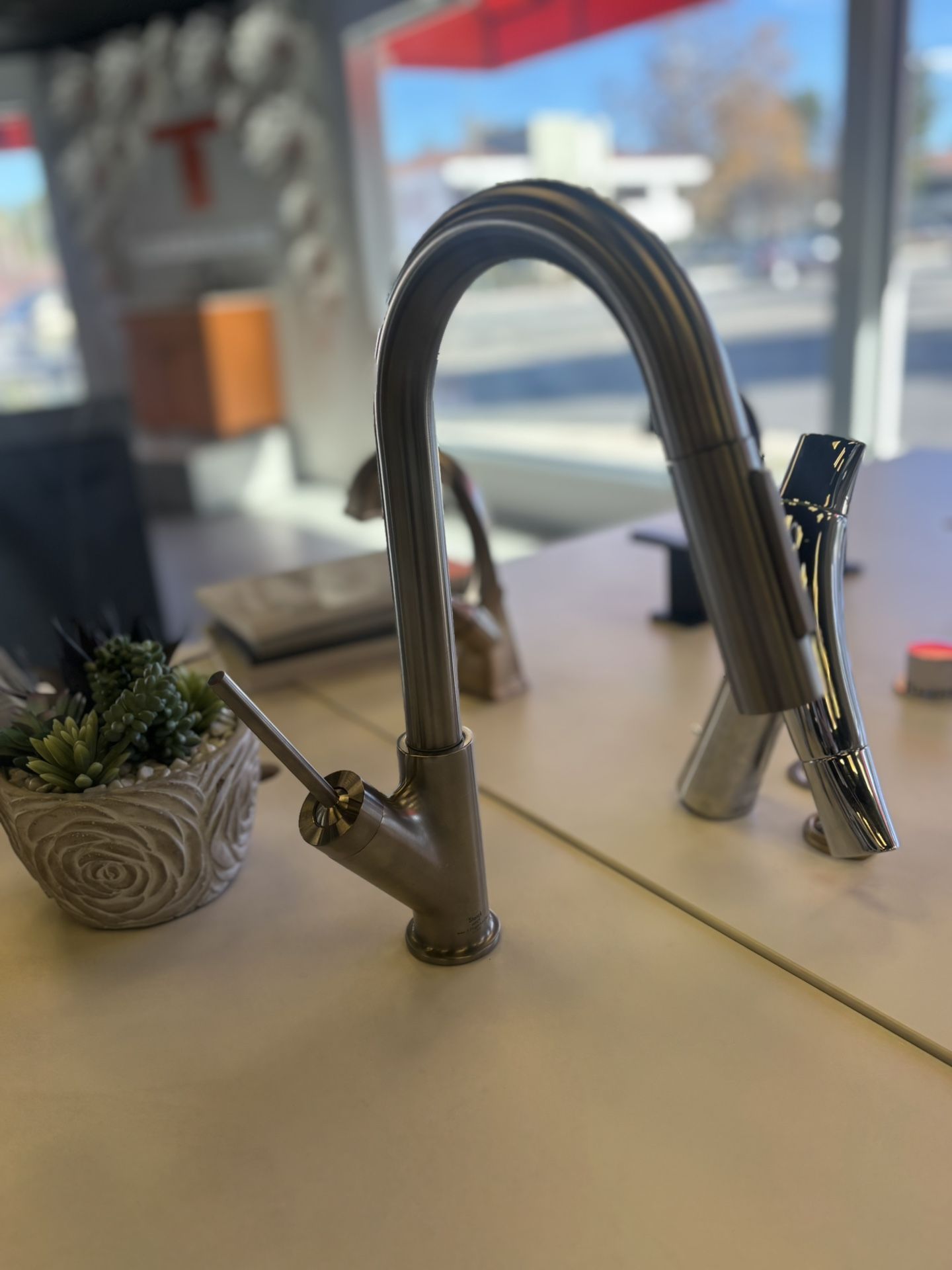 HG 10821001 Axor Starck 2-Spray HighArc Kitchen Faucet Pull-Down