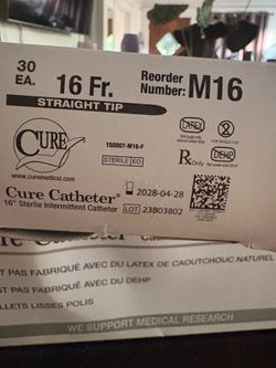 Cure Catheter 16 Fr. Straight tip O.B.O