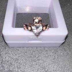Hello Kitty Rose Gold Diamond Ring