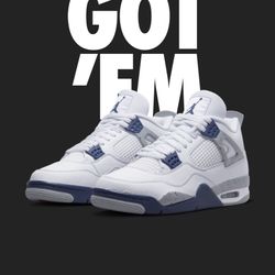 Nike Air Jordan 4 Retro Midnight Navy Sz 10