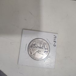 1918 D Walking Liberty Half Dollar Key Date 