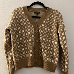 Light Tan Cardigan Sweater 