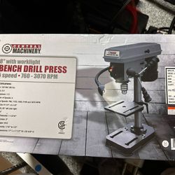 CENTRAL MACHINERY 8 in. 5 Speed Bench Drill Press