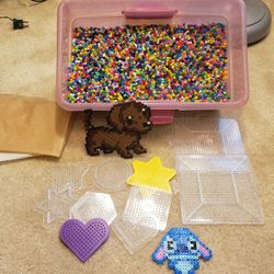HUGE lot of PERLER Beads and Peg Boards! 