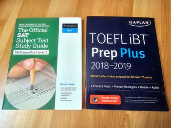 CollegeBoard Math Level 1 & Kaplan TOEFL Prep