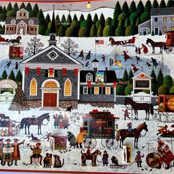 Vintage Christmas Village Advent Calendar 