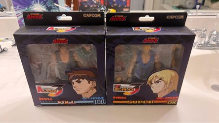 STORM ARENA - 1/12 KEN (Blue) & RYU (Black)- STREET FIGHTER ZERO ALPHA 3 -