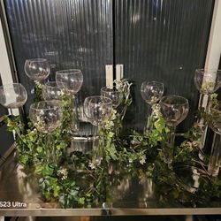 Glass Candle Hold Centerpieces 