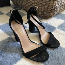 Black block heels size 6