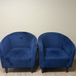 A Set Of Blue Chairs