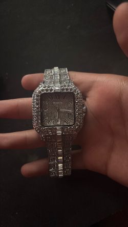 cartier iced out watch