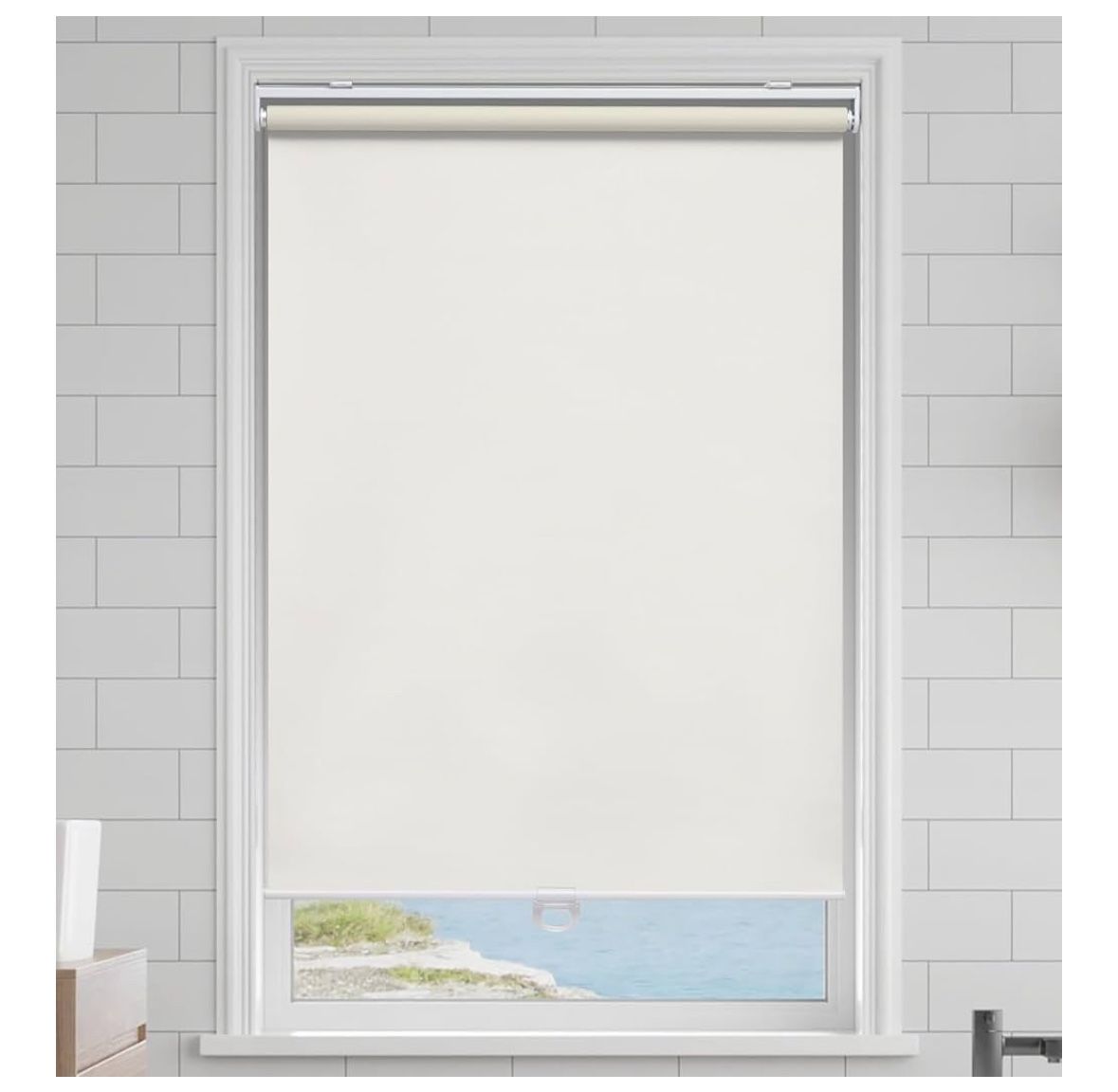 46x72 Cordless Roller Shades Blackout Blinds for Windows