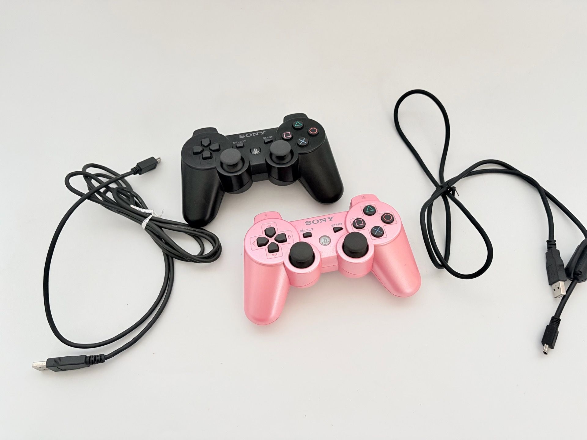 Sony PlayStation 3 PS3 DualShock 3 Controllers Lot - PINK and BLACK
