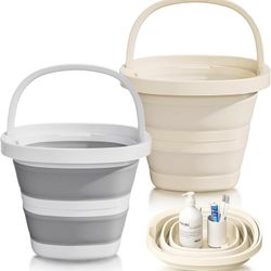 2-Pack Collapsible Buckets (2.6 Gallon/10L)