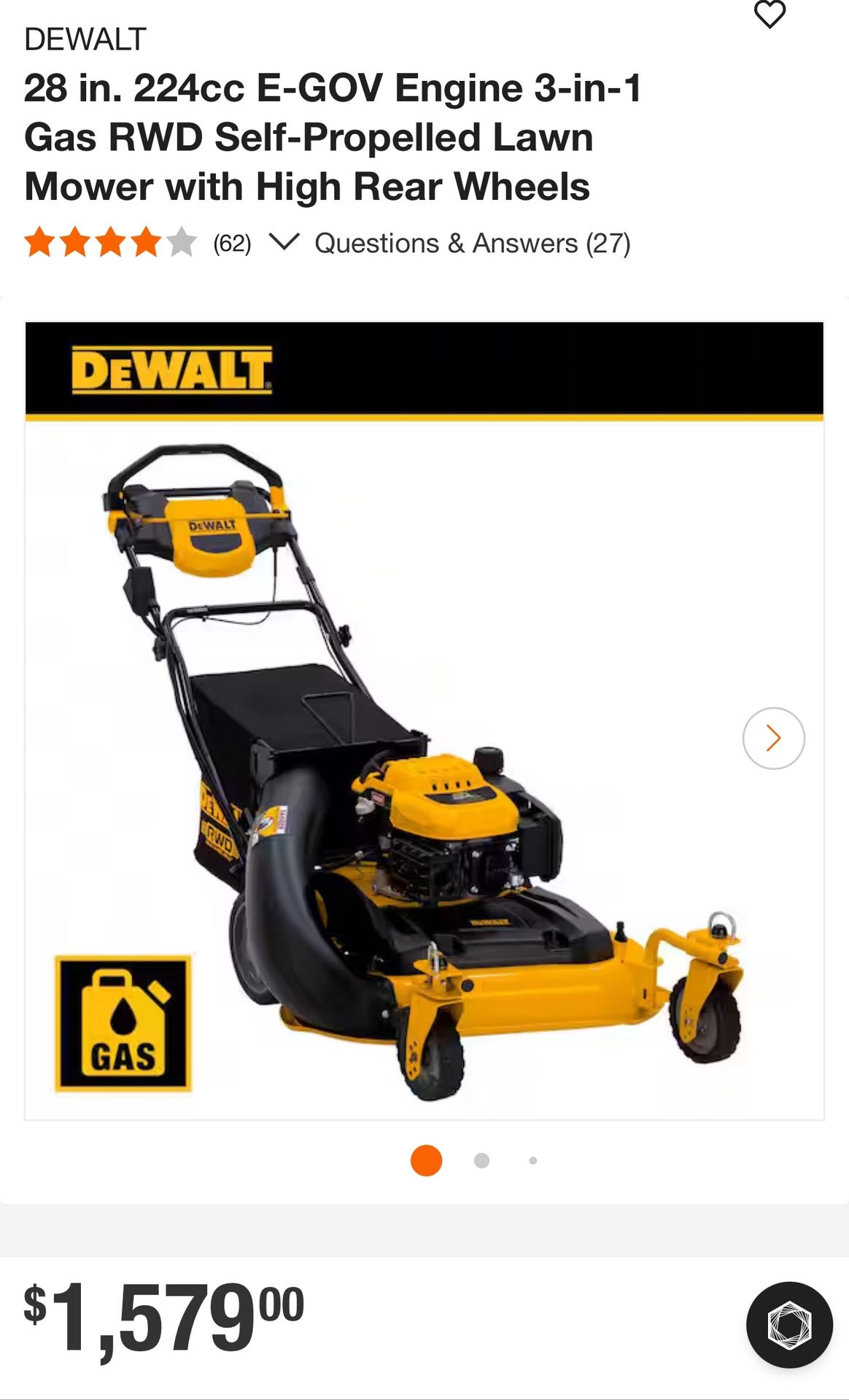 Dewalt 28in Mower Commercial Graded