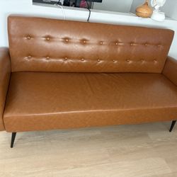 Modern Rustic Brown Sofa/ Futon $275